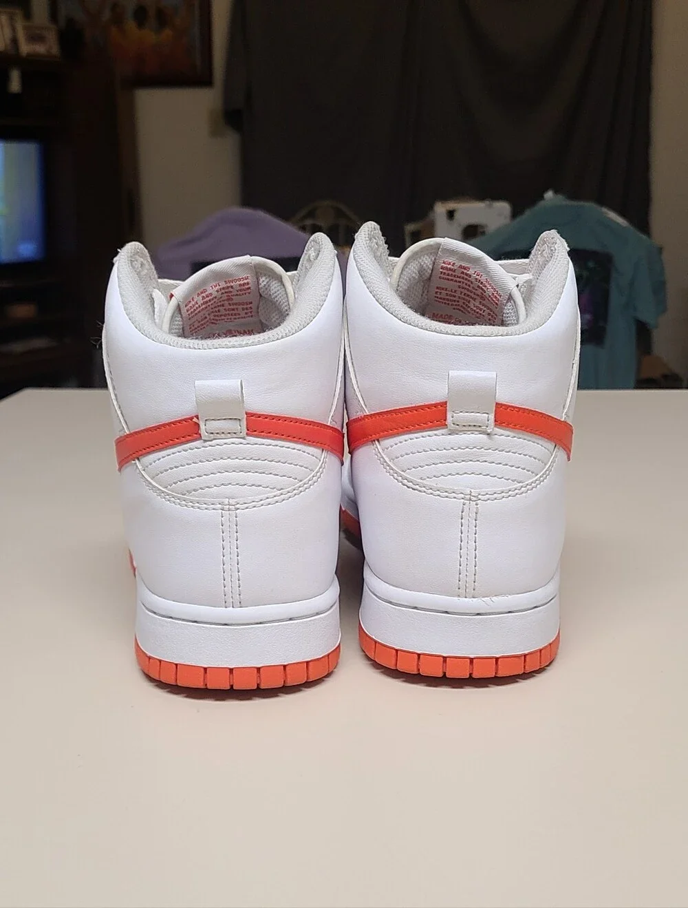 Nike Dunk High Retro White Picante Red hi top skateboard sneakers size 10